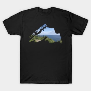 Lake Superior Outline (Palisade Head) T-Shirt